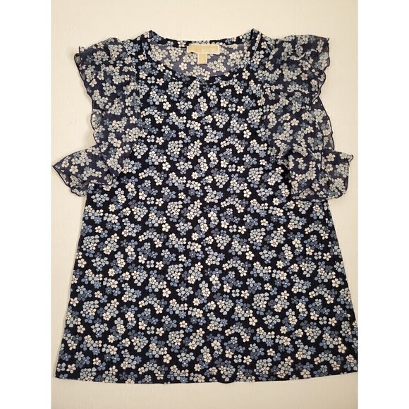 Michael Kors Tops - MICHAEL Kors Sleeveless Blouse Navy Floral Size S